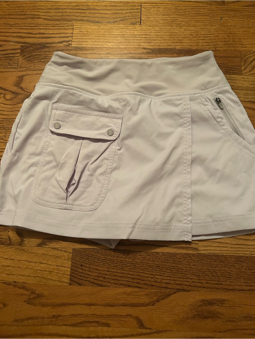 Title Nine XS Preppy Lavender Exercise Skirt W/ Shorts & Asymmetrical Details